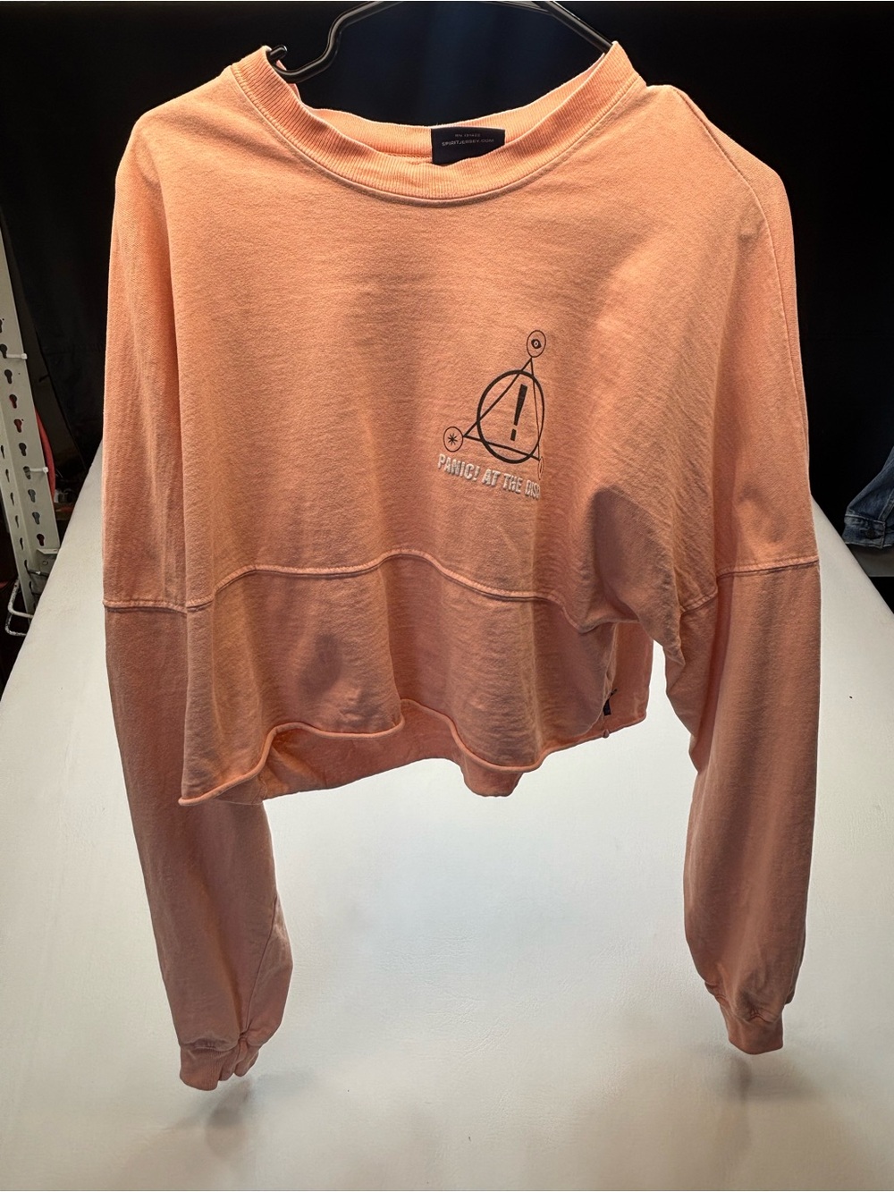 Panic! At The Disco High Hopes Tour Crop Top Spirit Jersey Sweatshirt Peach M